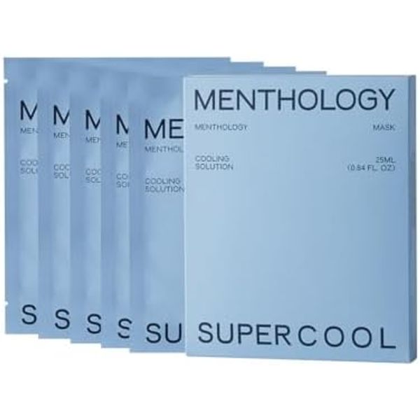Menthology Super Cool Mask Pack, Calming Sheet, Face Pack, Moisturizing, Cool Down, Redness