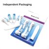 Sensitive Replacement Toothbrush Heads Compatible with Oral-B Cross Action Power 3733 4732,Rotating Powerhead and Crisscross Bristles (White)