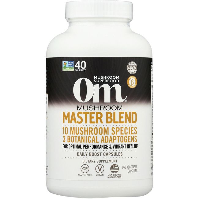 Om Mushroom Superfood Master Blend Mushroom 160 Capsules