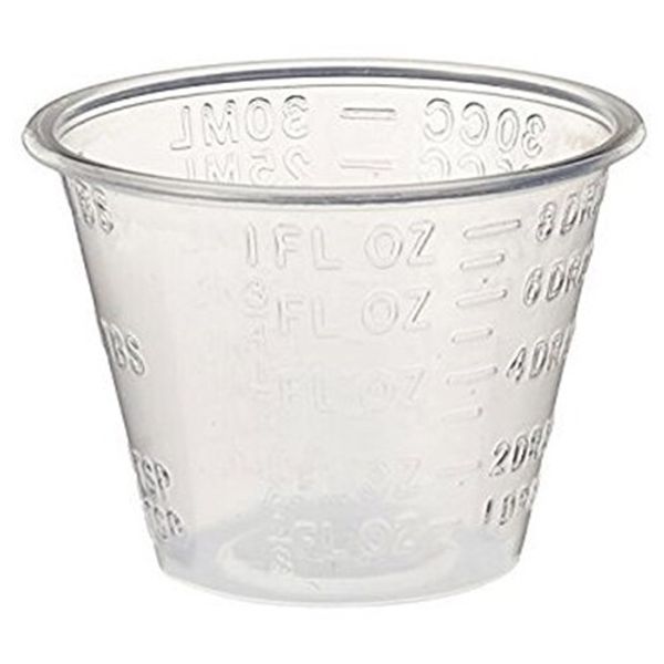 McKesson Graduated Medicine Cup 1 oz. Translucent Plastic Disposable -5000/Case