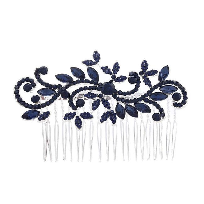 Asphire Bridal Hair Comb Iced Out Sapphire Crystal Hair Comb Vintage Elegant Marquise Headpiece Wedding Hairpiece for Women and Girls (Blue)