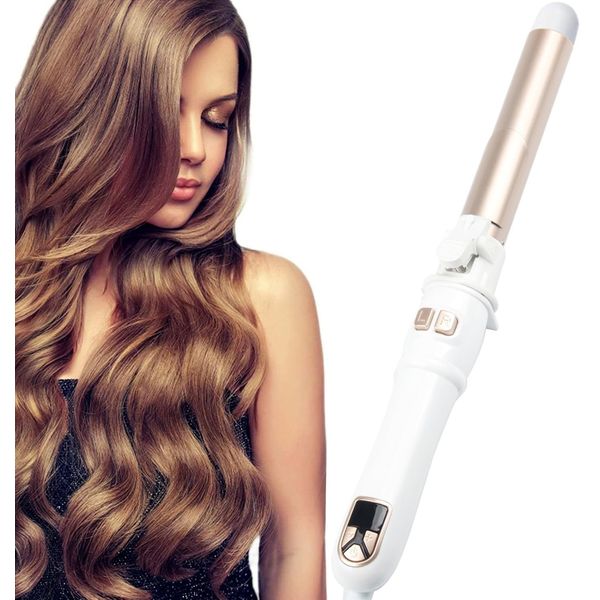 Automatischer Lockenstab, Aibeau Rotierender Lockenstab 28mm lockenstäbe Mit Temperatureinstellung, Automatic Rotating Hair Curler Wand für Sofortige Hitze und Schnelles Styling