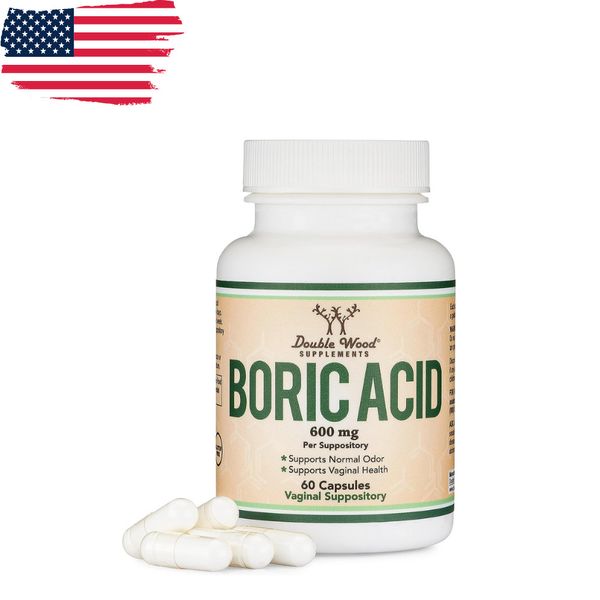 BORIC SUPPOSITORIES 600MG VAGINAL SUPPOSITORIES YEAST INFECTION BV MADE IN USA