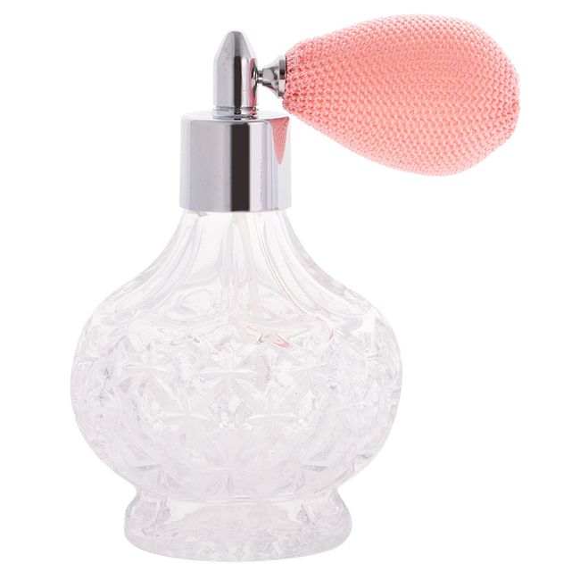 Refillable Empty Art Crystal Glass Perfume Bottle With White 