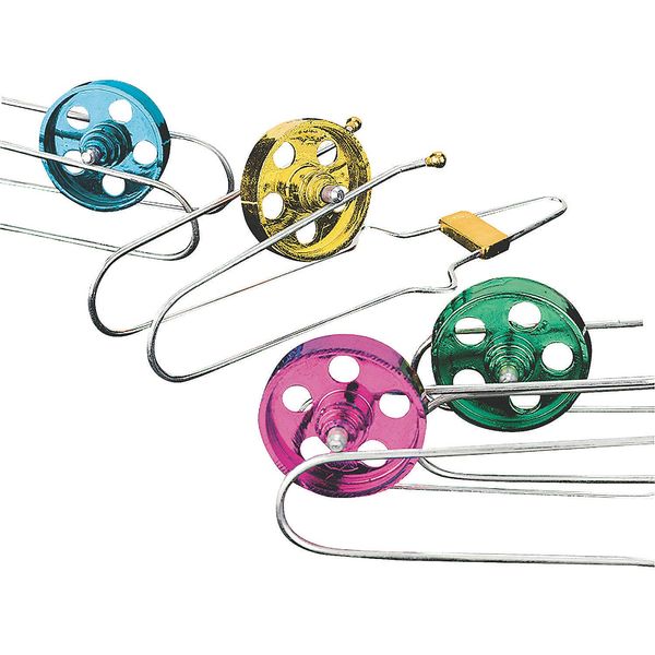 Fun Express Metallic Magnetic Spin Wheels - Toys - 12 Pieces