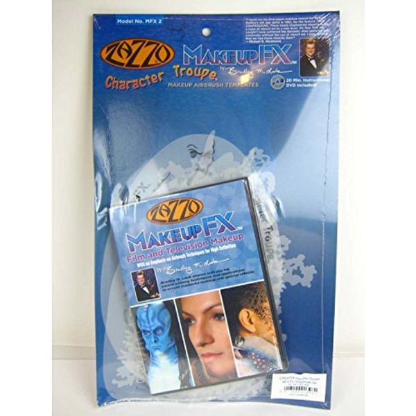 ZAZZOO Makeup Masters Stencil Set (4) "Character Troupe" with DVD