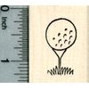Golf Ball Rubber Stamp, on Tee