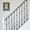 Matte Black Double Knuckle Stair Spindle - Rake/Fixed and Adjustable Brackets