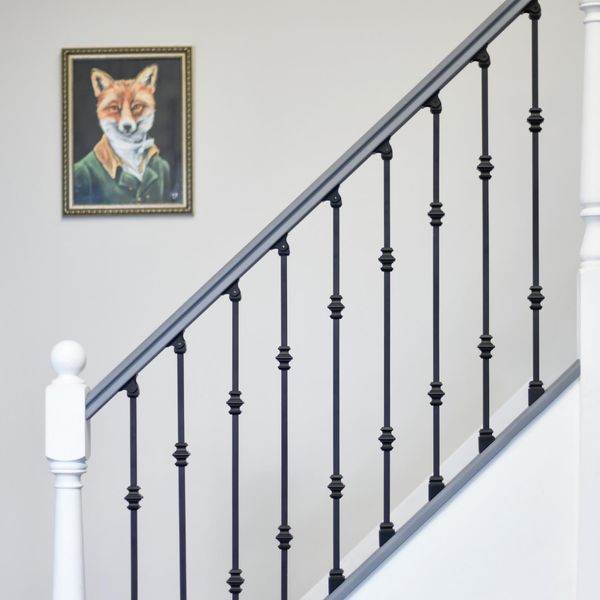 Matte Black Double Knuckle Stair Spindle - Rake/Fixed and Adjustable Brackets