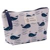 fogman Makeup Pouch, Cute, Lightweight, Stylish, Compact, Natural, Animal, Gusset: 2.6 inches (6.5 cm), Whale