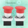2PCS Red Sign Emergency Stop Switch Button Stop Micro Switch 22MM XB5