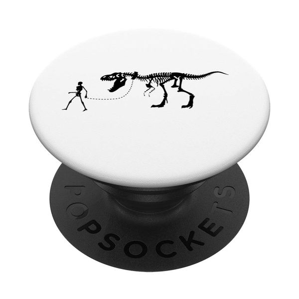 Cute Unique Walking With T-Rex Skeleton Gift PopSockets mit austauschbarem PopGrip