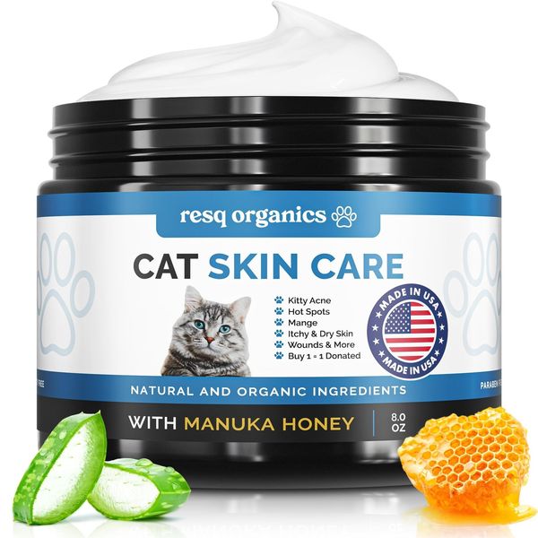 Cat Paw Balm Cat Cream 8 oz: Hot Spot Treatment for Cats Dermatitis, Mange Tr...