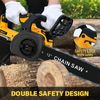 For DEWALT 20V MAX Battery  Compact Brushless 12" Cordless Chainsaw w/2 chain