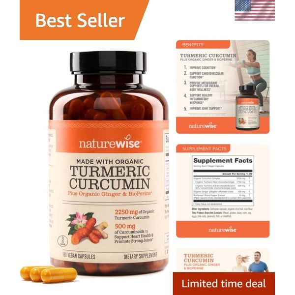 Advanced Curcumin Turmeric 2250mg with Bioperine for Joint & Immune Support