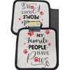 2 Same Printed Kitchen Pot Holders (7"x7') PETS,MY FAVORITE PEOPLE HAVE PAWS,GR