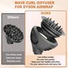 SWAZVAC Hair Diffuser Attachment for Dyson Airwrap, Wave Curl Nozzle with Dome and Diffuse Modes, Grey