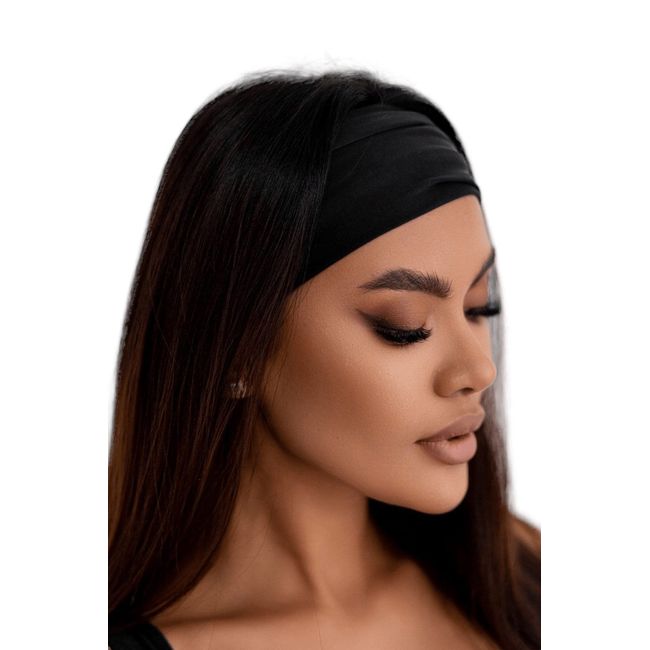 Bodya Stirnband Damen Breite Elastische Weiche Haarband Haarreifen Banda Nero Schwarz