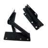 YIDELAI 80 Degree Folding Spring Hinges (1 Pair) Lid Lifting Bracket Sofa Headrest Hinge （Black）