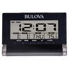 Bulova Travel Time Alarm Clock, Black (B1707)