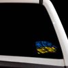 Ukraine Tattered Flag Decal Ukrainian Sticker 8" Size