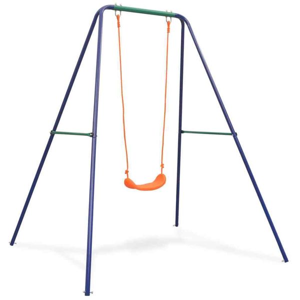 Single Swing Outdoor Swing for Kids Children Toddler Play Swing Orange vidaXL