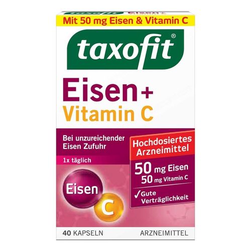 taxofit® Iron + Vitamin C | With Insufficient Iron Supply | Capsules | Pack of 40