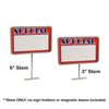 3" Threaded Stem with 3/8" Diameter, Connect Frame Sign Holders to Magnetic Base, Chrome, 2 Pack