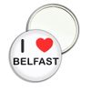 I Love Belfast - 77mm Round Compact Mirror