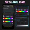 Programmable LED Sign for Car, Flexible LED Matrix Panel, Window LED Display, 5.0 Bluetooth App Control, DIY Text, Patterns, Animations (14.72" x 3.62")