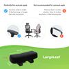 LargeLeaf Extra Thick 2 inches Chair with Memory Foam Armrest Pads 2-Piece Set (Black)