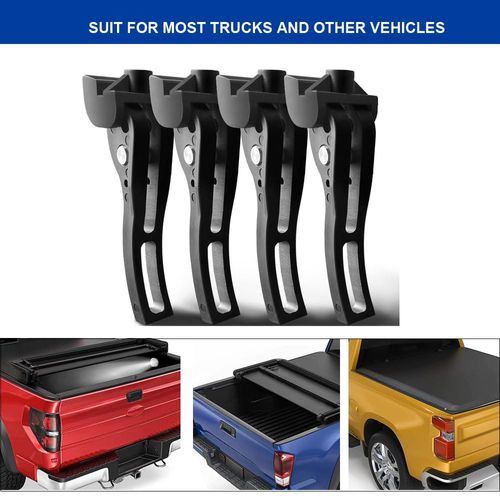 4 Pieces Universal Replacement Parts Hard Folding,Rear Clamp Cover Replacement Clips,Tonneau Cover Clamps,Truck Cover Auto Accessories