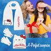 Hello Kitty Girls 3 Piece Hat Scarf Gloves Set, White