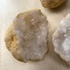 VIE White Quartz Geode Pairs, Size 1