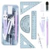 ruler and compass set (purple)