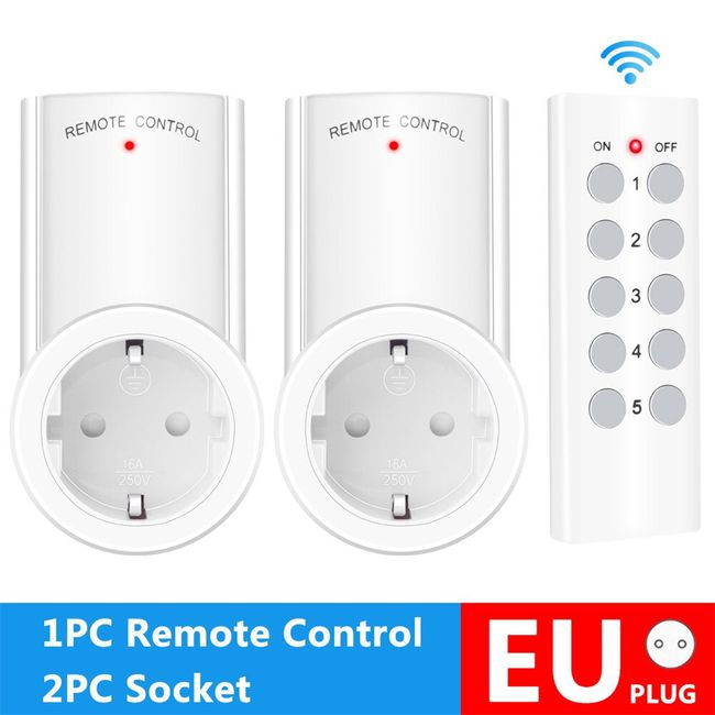 Wireless Remote Control Smart Socket EU UK French Plug Wall 433mhz  Programmable Electrical Outlet Switch, Ratings