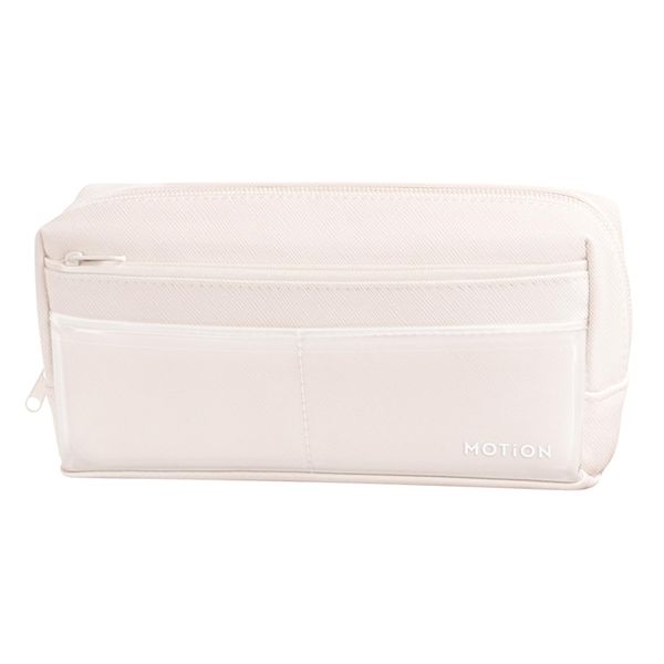 Kamiojapan MOTiON 221470 Pen Case, Many Pockets, Off-White