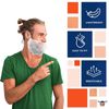 1000 White Polypropylene Beard Covers 18" Pleated Disposable Beard Guards