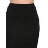 MakeMeChic Women's Solid Basic Below Knee Stretchy Pencil Skirt Black L