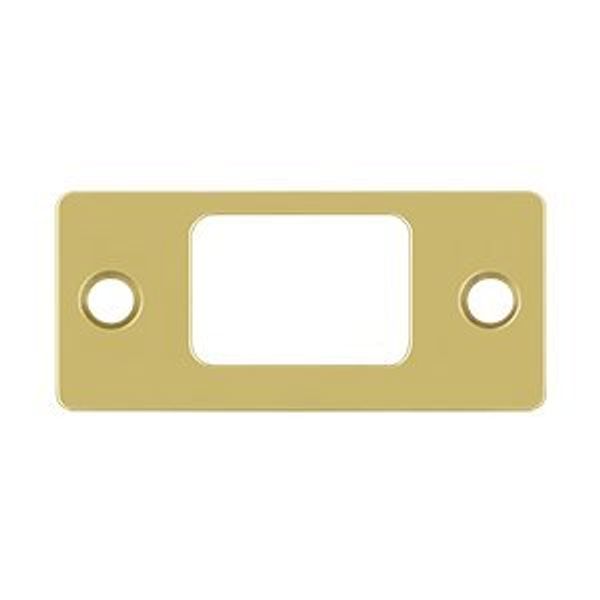 2.75 x 1.25 in. Deadbolt Strike Plate - Bright