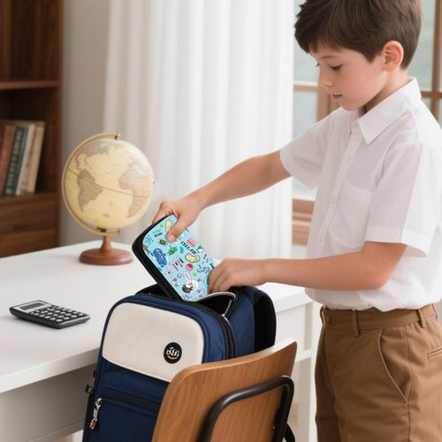 Science Biology Pencil Case for Student Boys Girls Funny DNA & Cell Pattern Design Pencil Pouch Back to School Classroom Supplies Large Capacity Flip Top Pen Bag with 2 Zippers Biology Pen Box