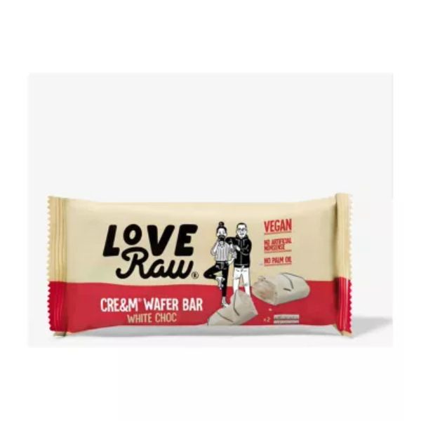 Love Raw Vegan Cream Filled Wafer Bars White Chocolate 45g