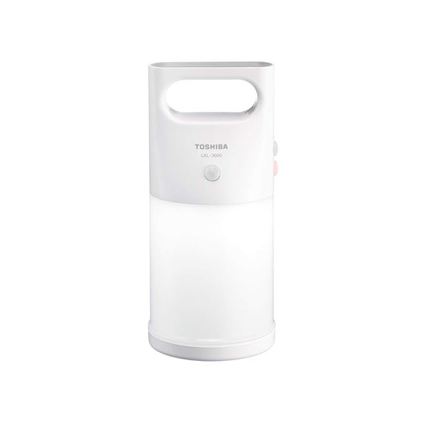 TOSHIBA LKL-3000(W) LED Lantern with Sensor, Water Resistant (JIS/IPX4), 3 Settings, Equipped with Motion and Brightness Sensor