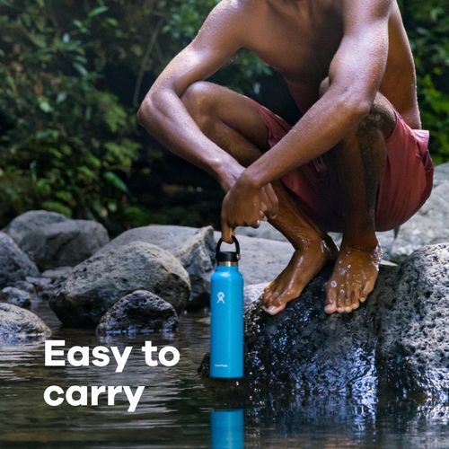 Hydro Flask 24 oz Standard Mouth Water Bottle with Flex Cap or Flex Straw (Packaging may vary)