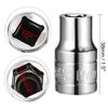 sourcing map 1/2-Inch Drive 10mm 6-Point Shallow Socket, Metric, Cr-V
