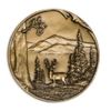 Brass Deer Applique for Funeral Box/Cube Cremation Urn, Pewter Also Available