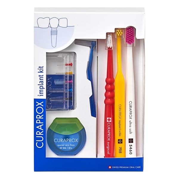 Curaprox Implant Toothbrush - White - Ultra Soft Bristles - Single Use
