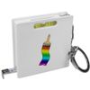 Azeeda 'Rainbow Paint Brush' Keyring Tape Measure/Spirit Level Tool (KM00016708)