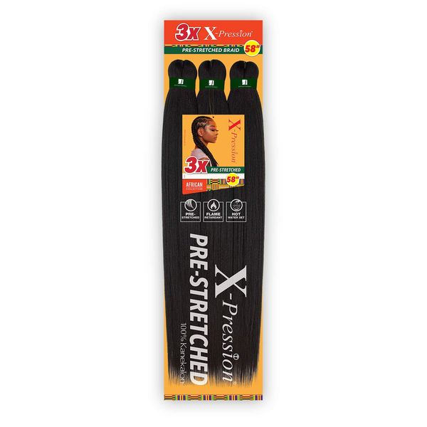 Sensationnel Braids XPRESSION 3X Pre-Stretched Braid 58" (1-pack, 27)