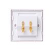 fivekim Wall Socket Audio Video Panel Speaker Junction Box Power Outlet Speaker Panel Socket White